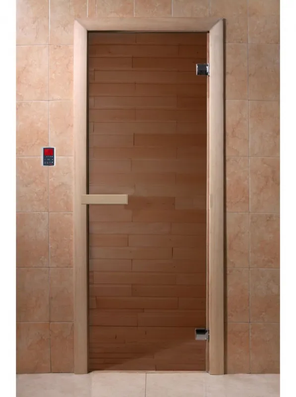 Дверь DoorWood Бронза 190х70, 6мм, 2 петли (коробка хвоя)