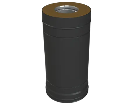Grill`D Сэндвич труба К, AISI 430 0,8мм/ОС 0,5мм L500 (D115/250), черный (порошковая краска)