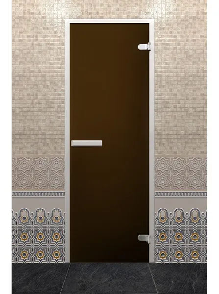 Дверь DoorWood Хамам ЛАЙТ " Бронза " 200х80 (Z- образный профиль)